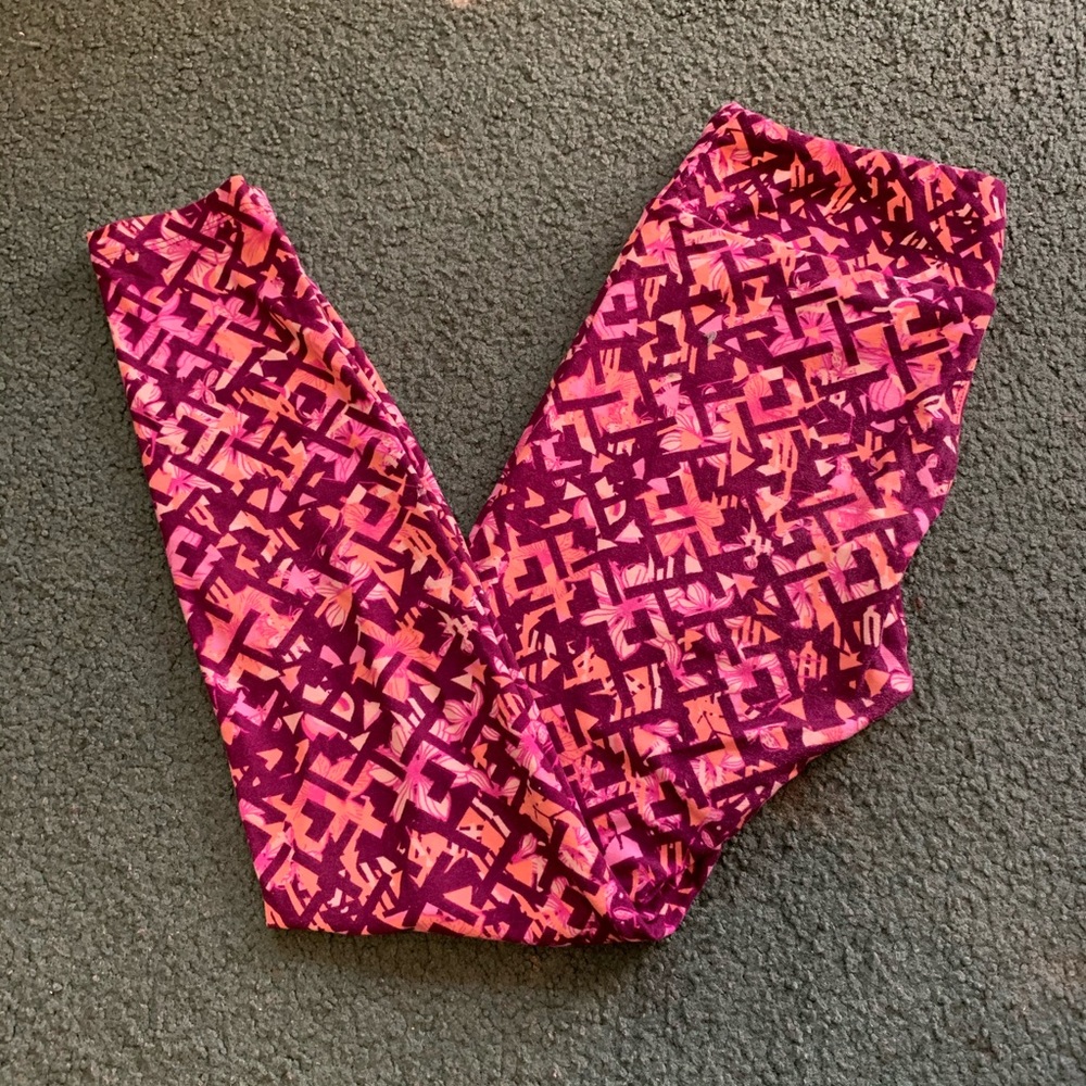 LuLaRoe geometric floral leggings